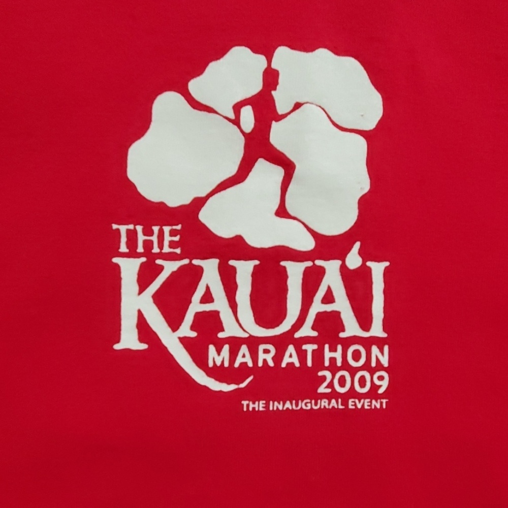 •UNISEX•Kaua'i Marathon 2009•s/a red•XL•sponsors